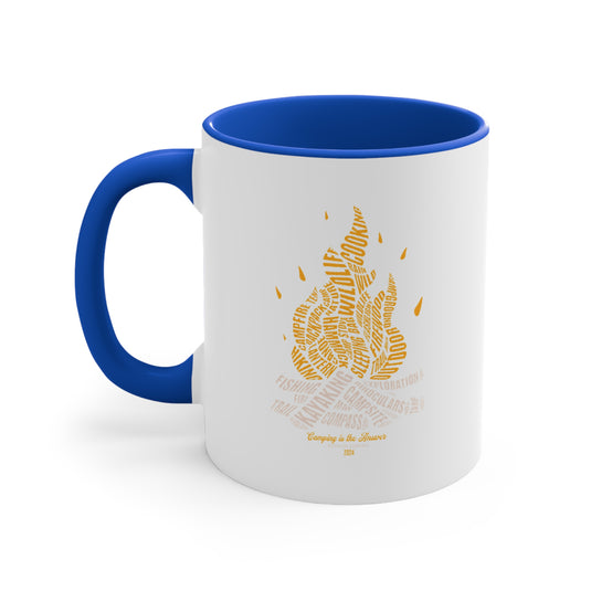 Camping Fire 11oz Accent Mug