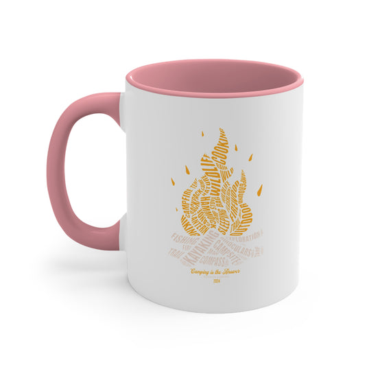 Camping Fire 11oz Accent Mug