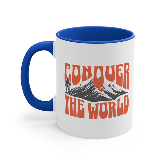 Conquer The World 11oz Accent Mug